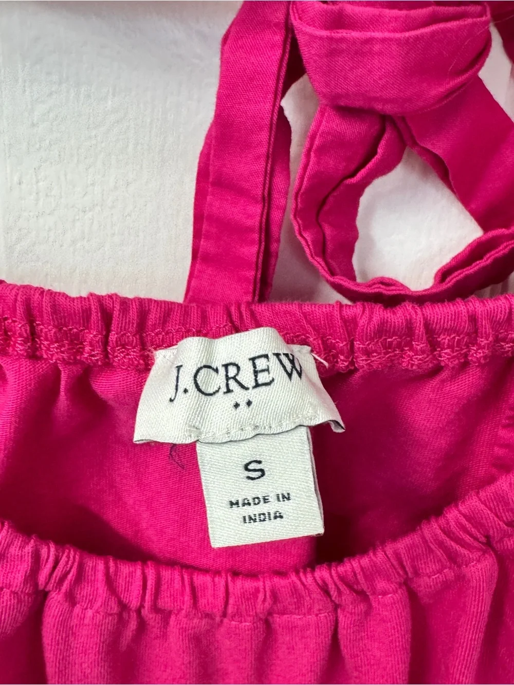 🌼 3/$15 J. Crew Fuchsia Puff-Sleeve Peasant Top S